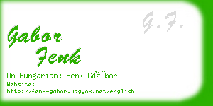 gabor fenk business card